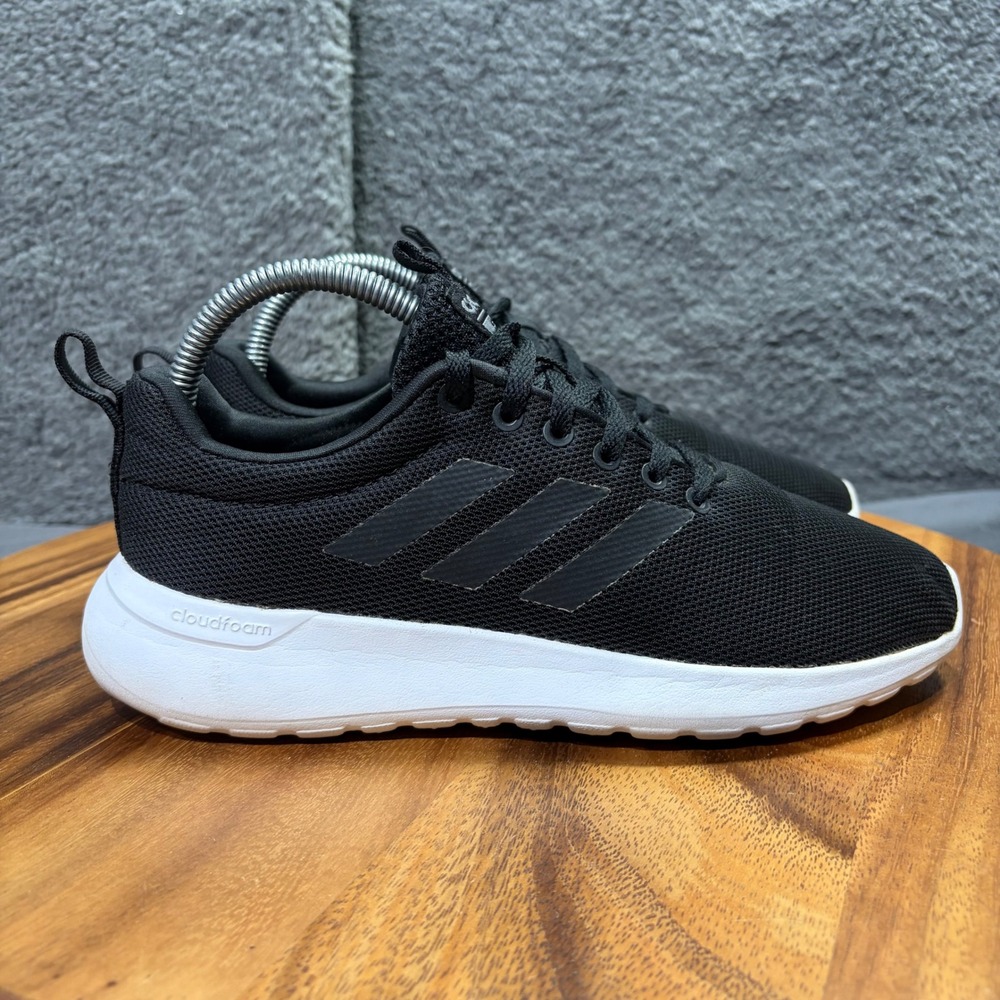 Adidas Lite Racer Cloudfoam Womens 7 Black White Running Shoes BB6896